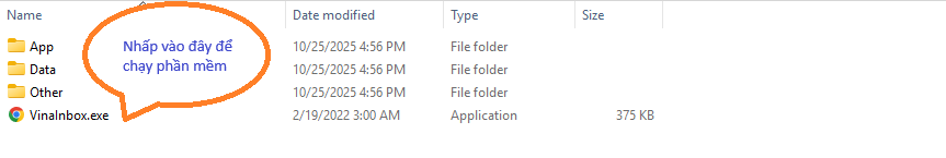Screenshot giải nén VinaInbox